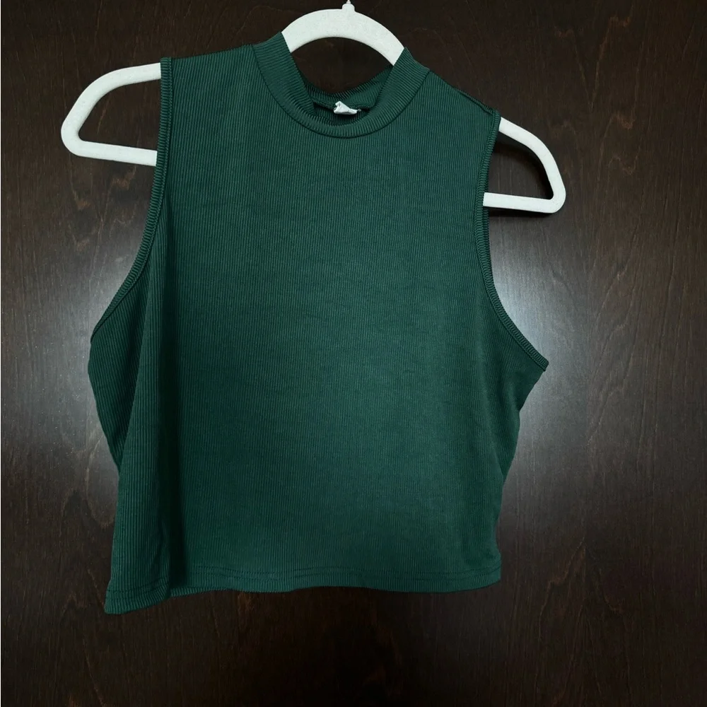 Cropped Tank Top with Mock Neck - Picture 3 of 4
